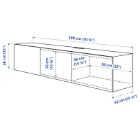 Тумба под телевизор Ikea Besta 38 x 180 x 42см / ДСП photo 3