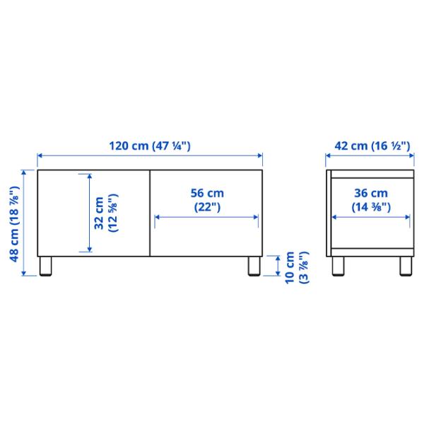 Comodă TV Ikea Besta 48 x 120 x 42 / MDF photo 2 Comodă TV Ikea Besta 48 x 120 x 42 / MDF photo 2