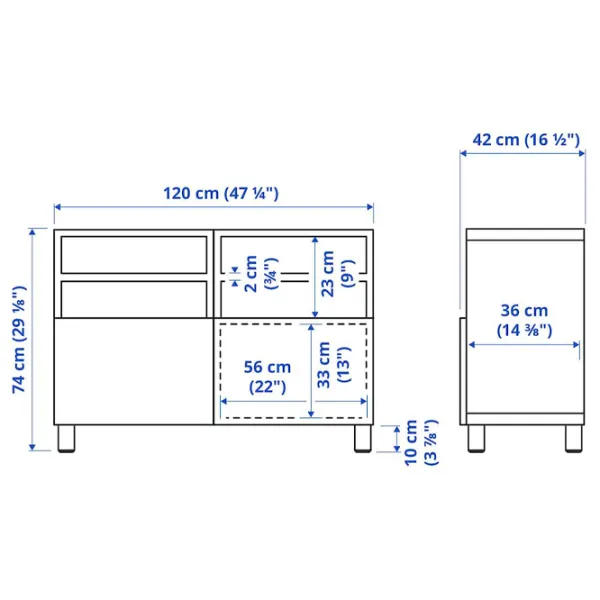 Comodă TV Ikea Besta 74 x 120 x 42 / PAL photo 2 Comodă TV Ikea Besta 74 x 120 x 42 / PAL photo 2