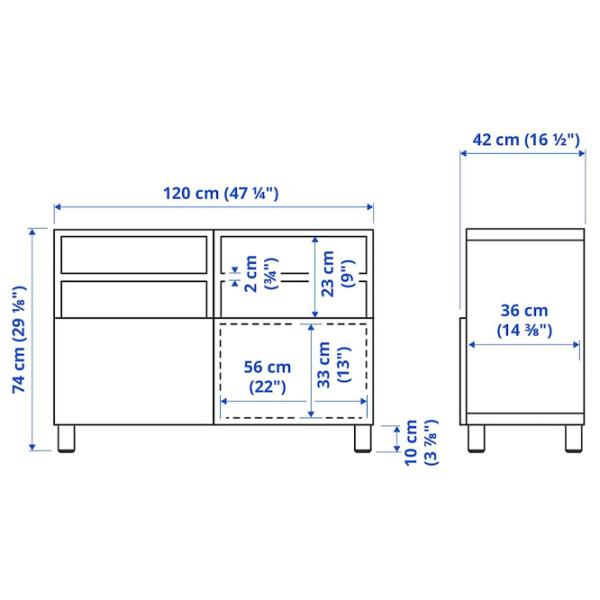 Comodă TV Ikea Besta 74 x 120 x 42 / PAL photo 2 Comodă TV Ikea Besta 74 x 120 x 42 / PAL photo 2