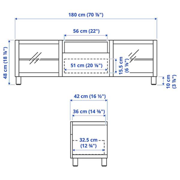 Comodă TV Ikea Besta 48 x 180 x 42 / PAL photo 2 Comodă TV Ikea Besta 48 x 180 x 42 / PAL photo 2