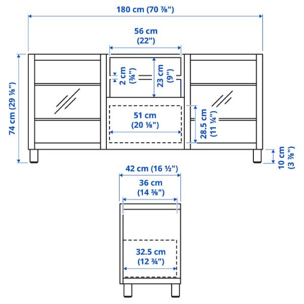 Comodă TV Ikea Besta 74 x 180 x 42 / PAL photo 2