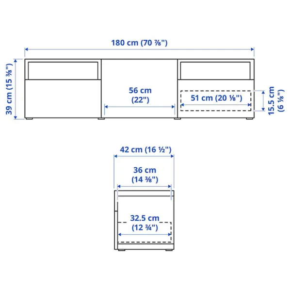 Comodă TV Ikea Besta 39 x 180 x 42 / PAL photo 2 Comodă TV Ikea Besta 39 x 180 x 42 / PAL photo 2