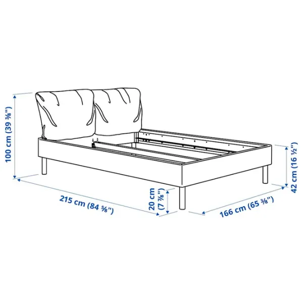 Pat Ikea Sagesund/Luroy 160 x 200 cm / Furnir / Brown photo 10