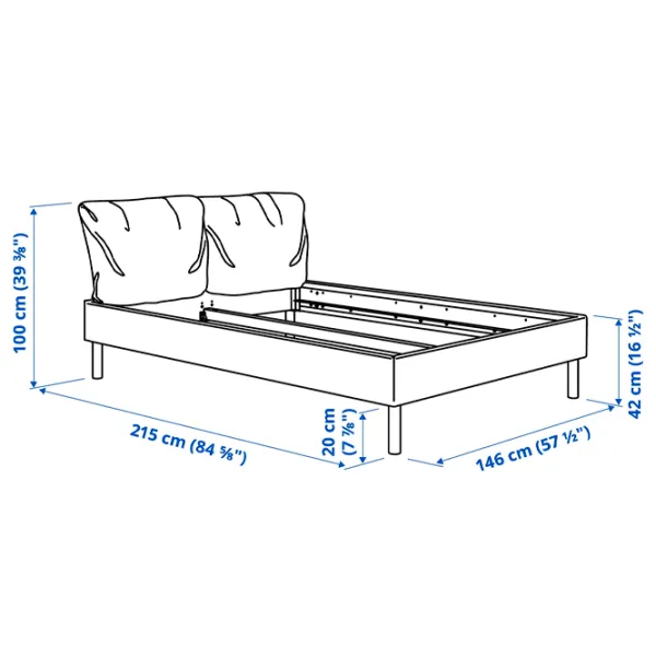Pat Ikea Sagesund/Luroy 140 x 200 cm / Furnir / Brown photo 10