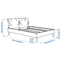 Кровать Ikea Sagesund/Luroy 140 x 200 см / Шпон / Коричневый photo 10