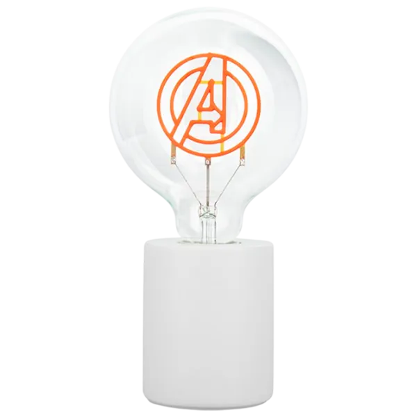 Настольная лампа фан Paladone Avengers LED Neon Bulb Белый photo 1