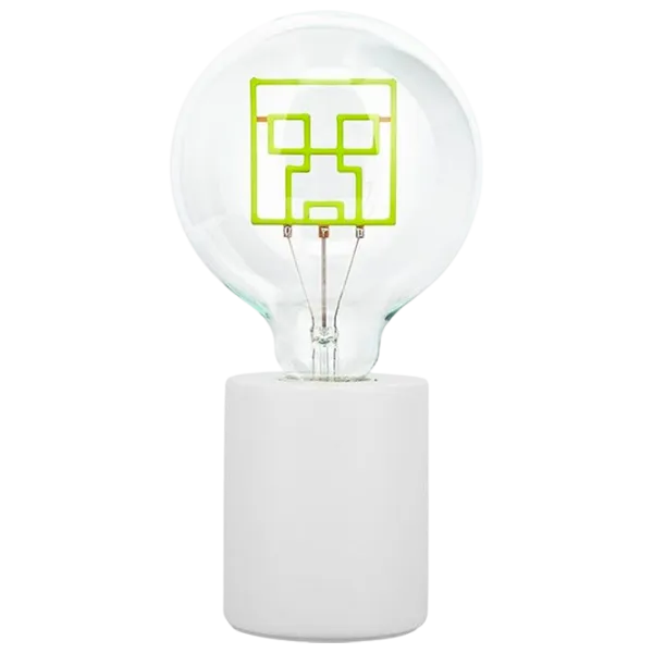 Lampă de masă fan Paladone Creeper LED Neon Bulb White photo 1