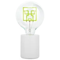 Lampă de masă fan Paladone Creeper LED Neon Bulb White