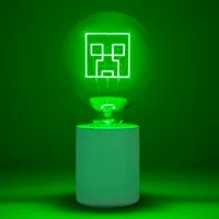 Lampă de masă fan Paladone Creeper LED Neon Bulb White photo 4