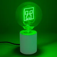 Lampă de masă fan Paladone Creeper LED Neon Bulb White photo 5