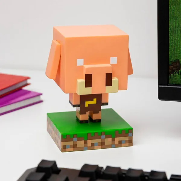Lampă de masă fan Paladone Piglin Icon Light Cream photo 3