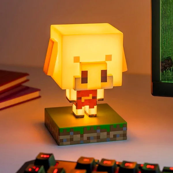 Lampă de masă fan Paladone Piglin Icon Light Cream photo 4
