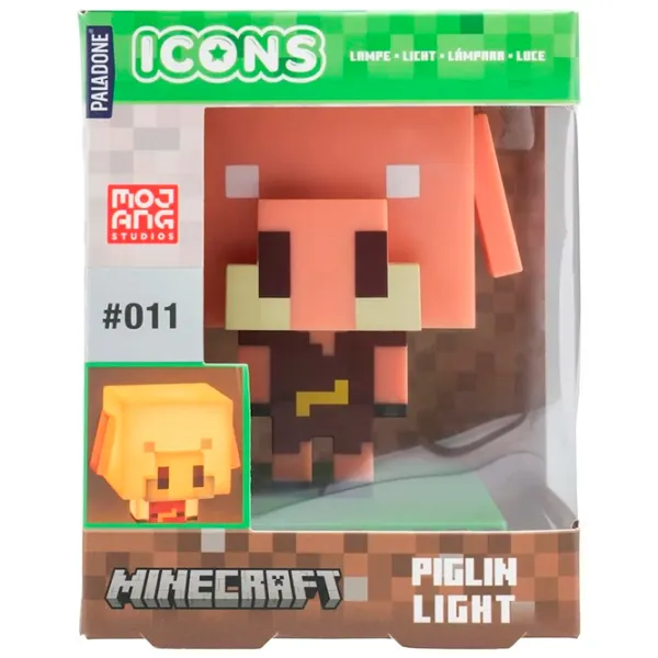 Lampă de masă fan Paladone Piglin Icon Light Cream photo 5