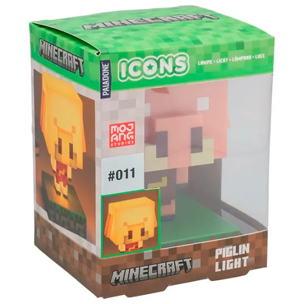Lampă de masă fan Paladone Piglin Icon Light Cream photo 6