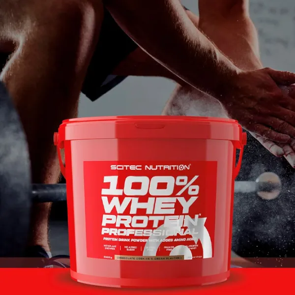 Proteină Scitec Nutrition 100% Whey Protein Professional 5000 g () praf / Ciocolată, prăjituri cu frișcă photo 6 Proteină Scitec Nutrition 100% Whey Protein Professional 5000 g () praf / Ciocolată, prăjituri cu frișcă photo 6