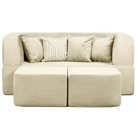 Canapea Edka Vega (01237399) Stofă / Cream