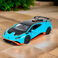Mașină Rastar Lamborghini Huracan STO 58255 / / Black Blue photo 5