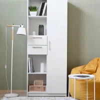 Dulap cu vitrină Fabrik Home Office-Line №4 PAL / White photo 2