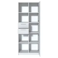 Dulap cu vitrină Fabrik Home Office-Line №4 PAL / White photo 5