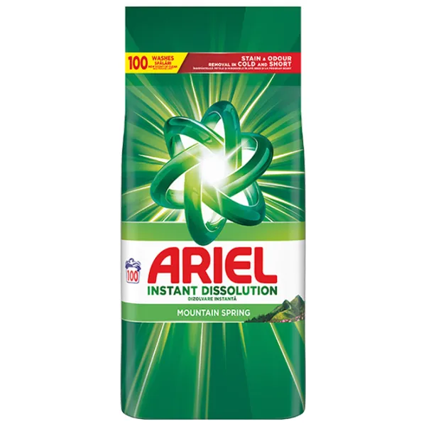 Detergent Ariel Pudra Mountain Spring  Număr spălări: 100 photo 1