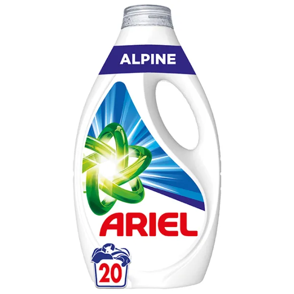 Gel de spălare Ariel Liquid Alpine  Număr spălări: 20 photo 1