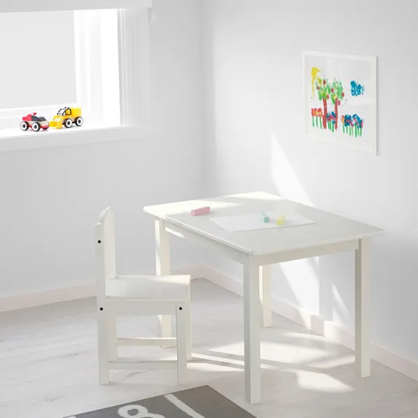 Măsuță pentru copii Ikea Sundvik White / Lemn / 5+ photo 2