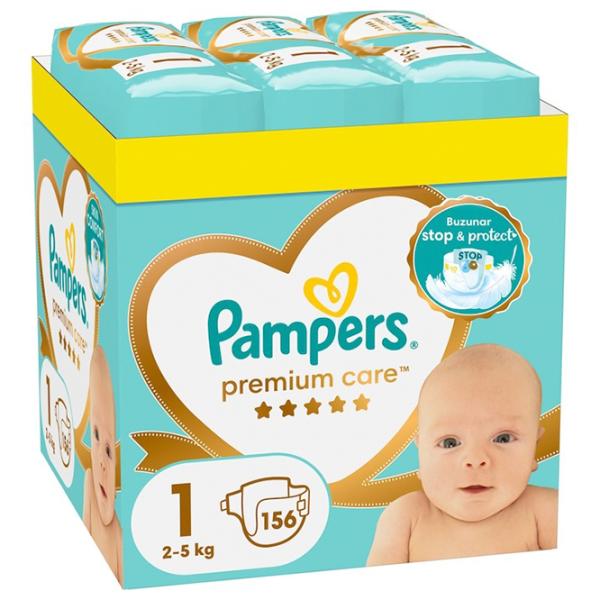 Подгузники для детей Pampers Premium Care XXL New Baby 1 2 - 5 кг / 156 шт. photo 1