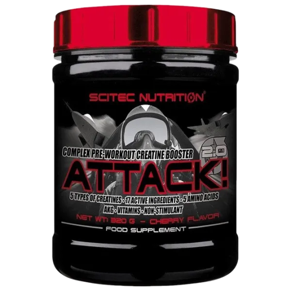 Complexe preantrenament Scitec Nutrition Attack 2.0 () 320 g photo 1 Complexe preantrenament Scitec Nutrition Attack 2.0 () 320 g photo 1