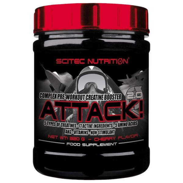 Complexe preantrenament Scitec Nutrition Attack 2.0 () 320 g photo 1 Complexe preantrenament Scitec Nutrition Attack 2.0 () 320 g photo 1