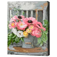 Картина по номерам Art Gallery Букет на стуле EX8376 40 x 30 cm / Вертикальная