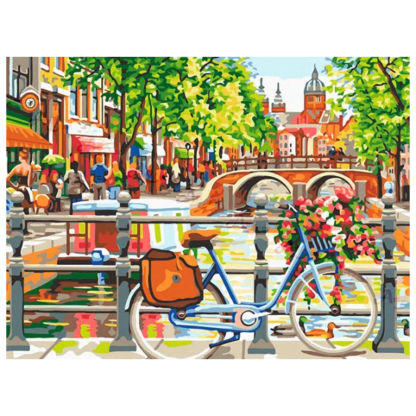 Картина по номерам Art Gallery Велосипед у канала EX8419 40 x 30 cm / Горизонтальная photo 1 Картина по номерам Art Gallery Велосипед у канала EX8419 40 x 30 cm / Горизонтальная photo 1