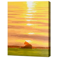 Картина по номерам Art Gallery Котик у воды EX7928 40 x 30 cm / Вертикальная