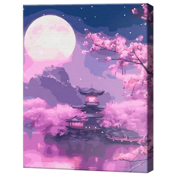 Pictură pe numere Art Gallery Noaptea mov EX8256 40 x 30 cm / Verticală photo 1