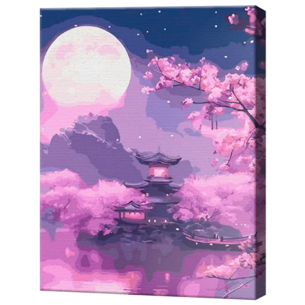 Pictură pe numere Art Gallery Noaptea mov EX8256 40 x 30 cm / Verticală photo 1