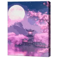 Pictură pe numere Art Gallery Noaptea mov EX8256 40 x 30 cm / Verticală