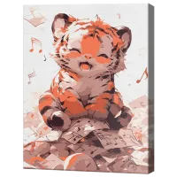 Картина по номерам Art Gallery Тигренок-музыкант EX8450 40 x 30 cm / Вертикальная