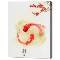 Pictură pe numere Art Gallery Pestișorii ying-yan EX8290 40 x 30 cm / Verticală