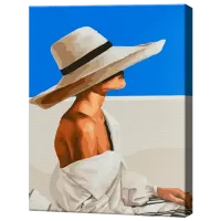 Картина по номерам Art Gallery Незнакомка в шляпе EX8666 40 x 30 cm / Вертикальная