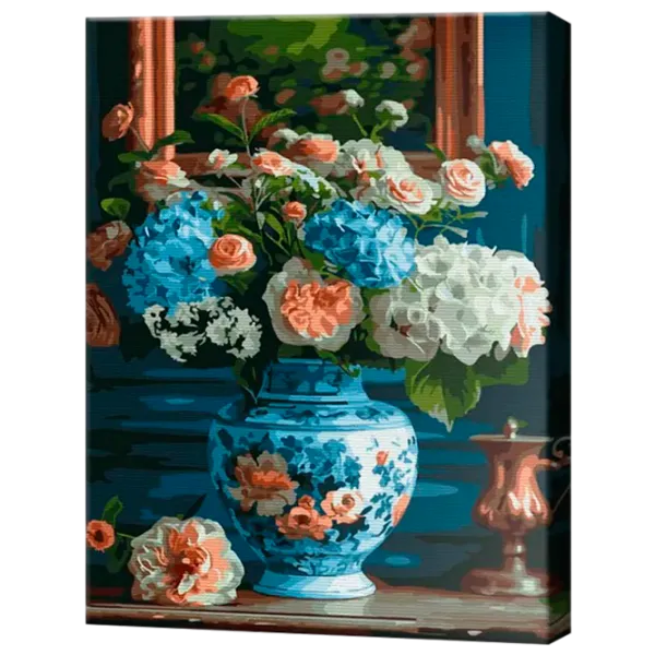 Pictură pe numere Art Gallery Buchet din hortensii EX8719 40 x 30 cm / Verticală photo 1