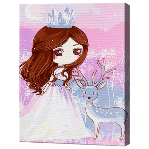 Картина по номерам Art Gallery Принцесса и олень EX5745 40 x 30 cm / Вертикальная photo 1