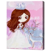 Pictură pe numere Art Gallery Prințesa și cerbul EX5745 40 x 30 cm / Verticală