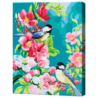 Картина по номерам Art Gallery Синички на дереве EX8164 40 x 30 cm / Вертикальная