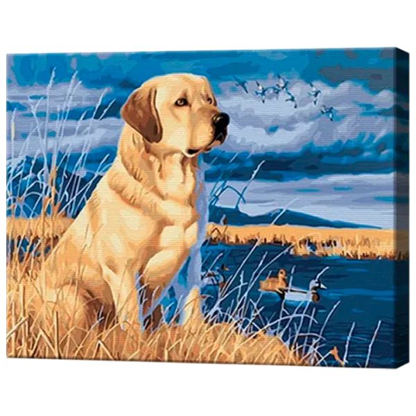 Картина по номерам Art Gallery Маленький лабрадор EX8302 40 x 30 cm / Горизонтальная photo 1