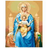 Картина по номерам Strateg Храмовая Богородица на троне SS1027 40 x 30 cm / Вертикальная