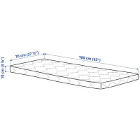 Saltea ortopedică Ikea Underlig 70 x 160 cm Înălțimea saltelei: 10 cm photo 2