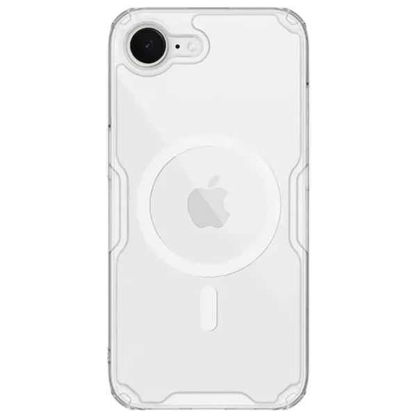 Husă pentru smartphone Apple iPhone 16e Nillkin / MagSafe Back / TPU/PC / White Transparent photo 1