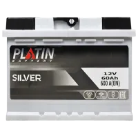 Авто аккумулятор PLATIN LB2 Silver 600A / 60 Ач 