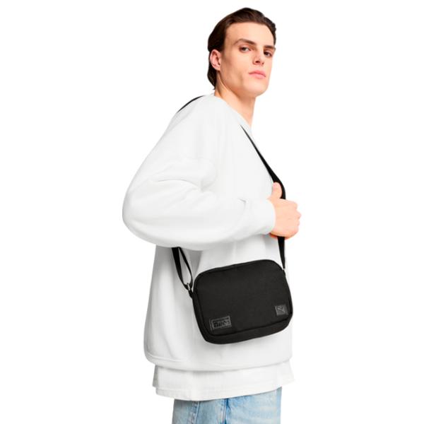 Geantă de umăr Puma Porsche Legacy Small Crossbody Bag  / Gray Black / 2l photo 4