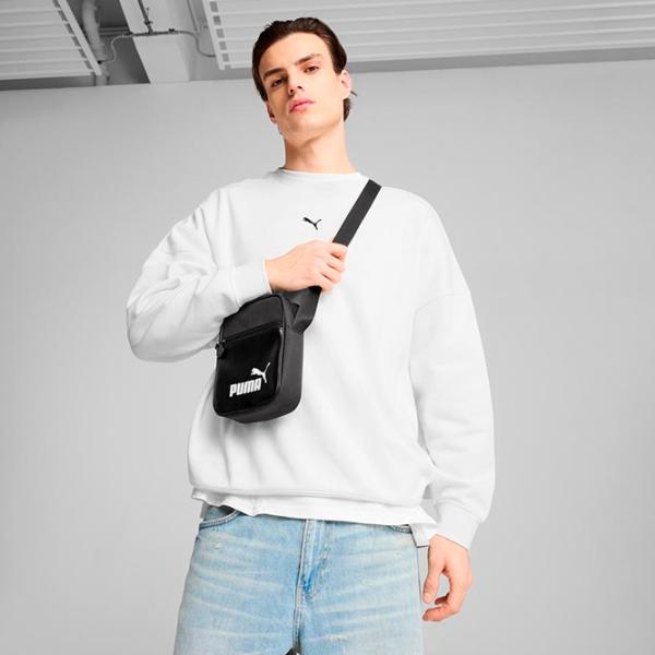 Geantă de umăr Puma Campus Portable  / White Black / 5l photo 4